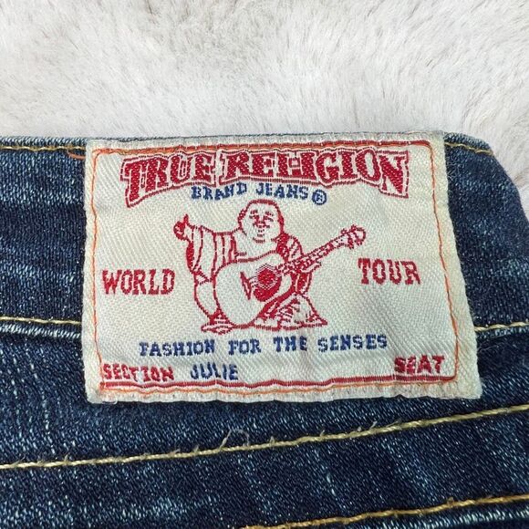True Religion Womens 26x30 Julie Skinny Jeans Denim Stretch Made in USA Low Rise - Picture 10 of 10